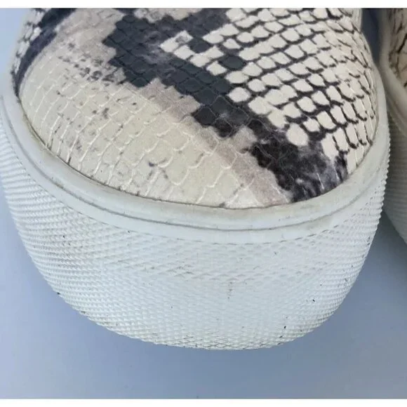 Steve Madden Gills Womens 8M Snake Print Platform Slip on Sneakers Leather Shoes - Picture 7 of 16